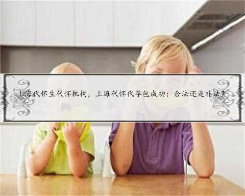 上海代怀生代怀机构，上海代怀代孕包成功：合法还是非法？