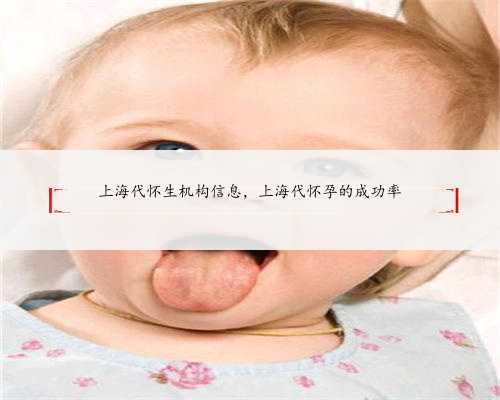 上海代怀生机构信息，上海代怀孕的成功率