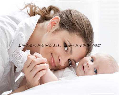 上海试管代怀成功的征兆，上海代怀孕的法律规定
